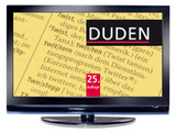Bildschirmschoner zur 25. Auflage des Dudens